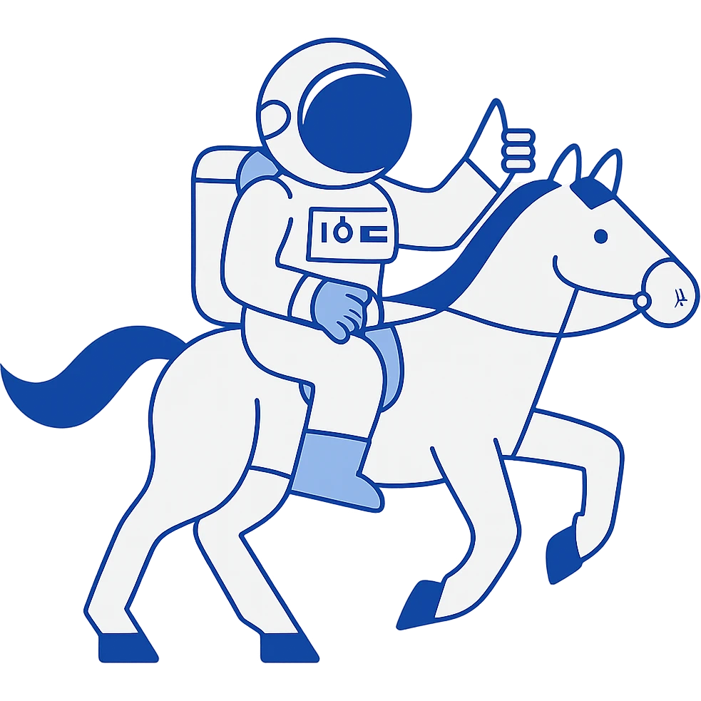 astronaut riding a horse emoji