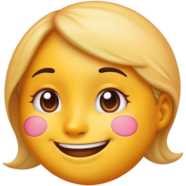 Side profile of a smiling emoji with hyperpigmentation on the aid or her face emoji