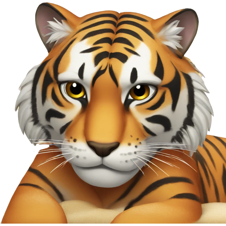 Tigress sunbake  beach  emoji