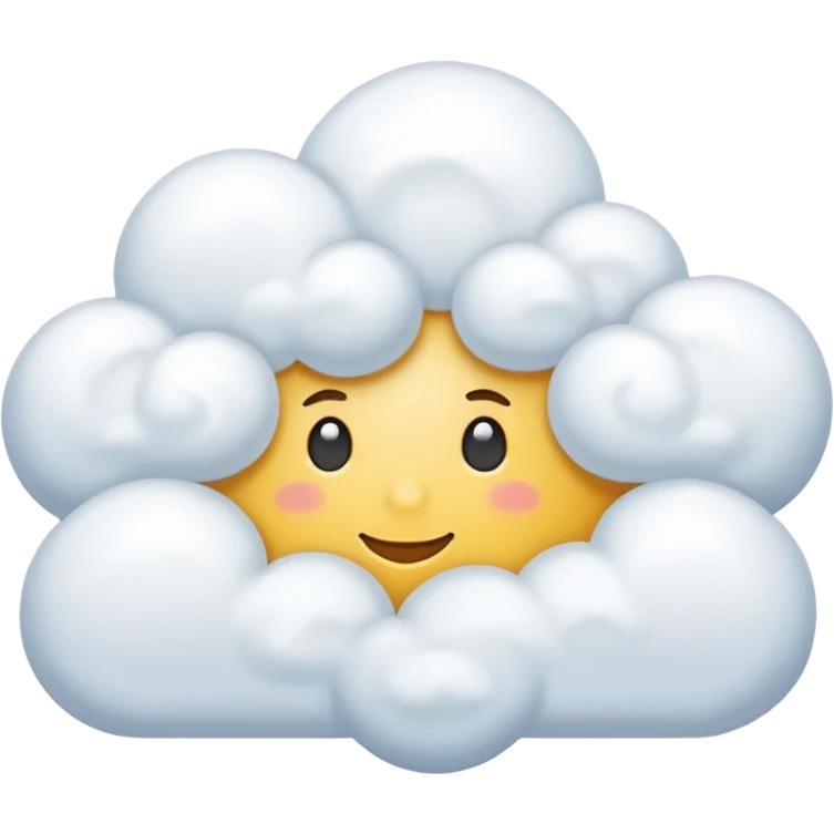 heaven cloud without face emoji