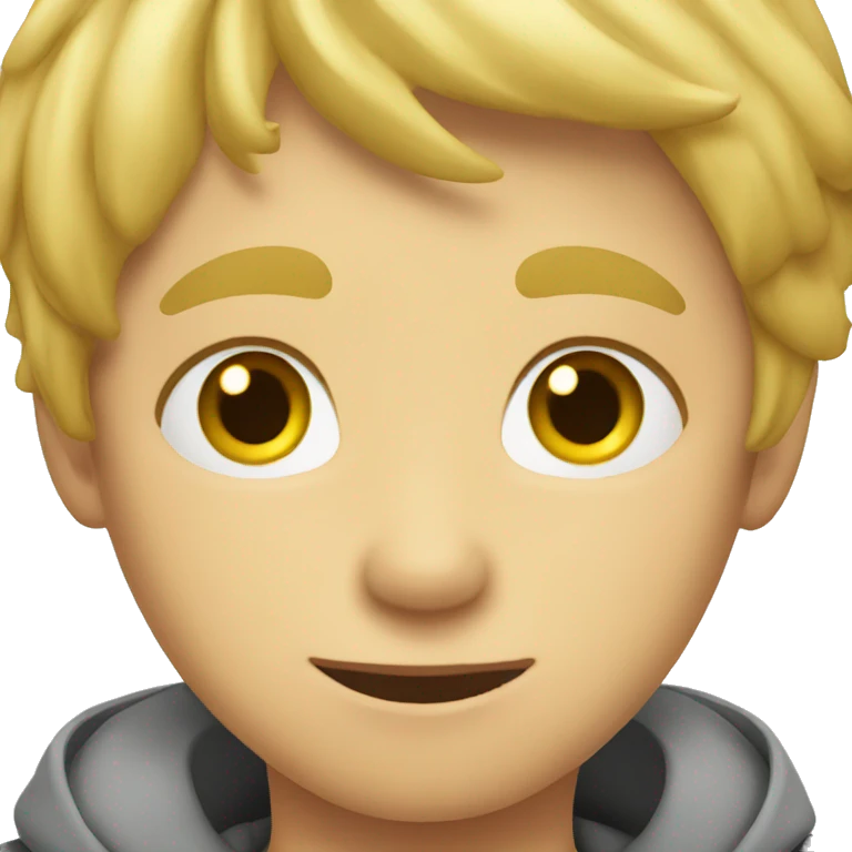 blond boy who doesn't want to see his father emoji