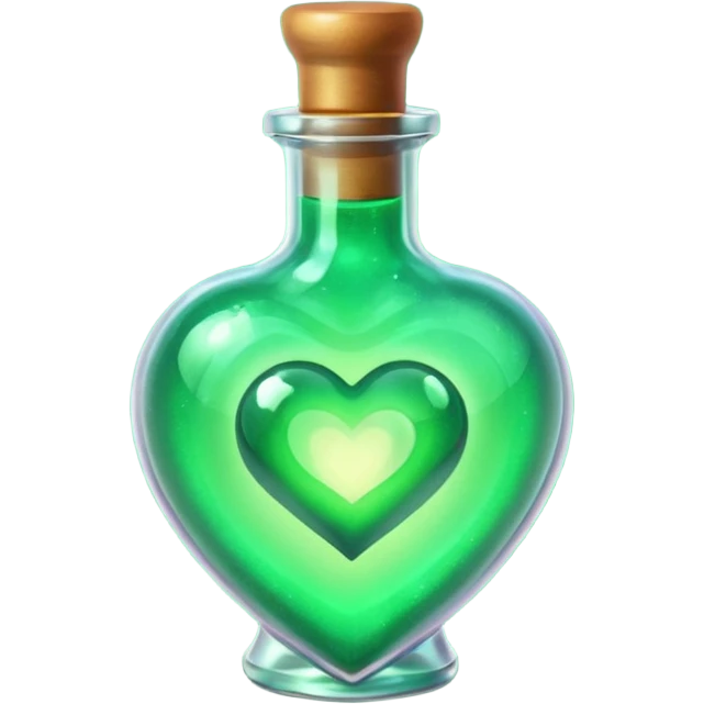 magic potion heart green color emoji