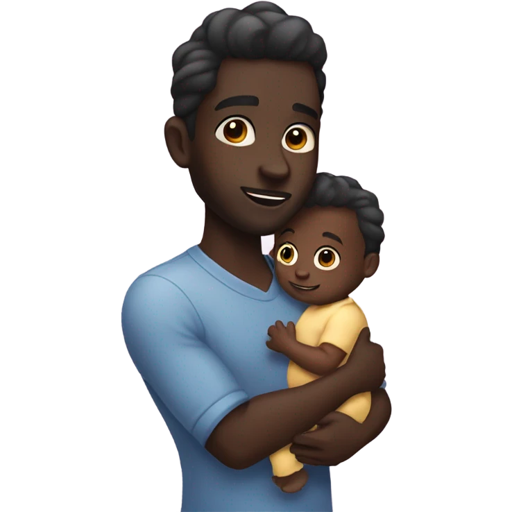 Dark skinned guy holding baby oil  emoji