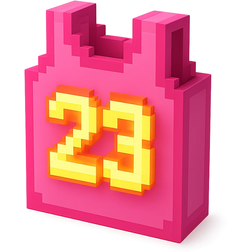 розовая баскетбольная майка со светящейся надписью "23", no background emoji