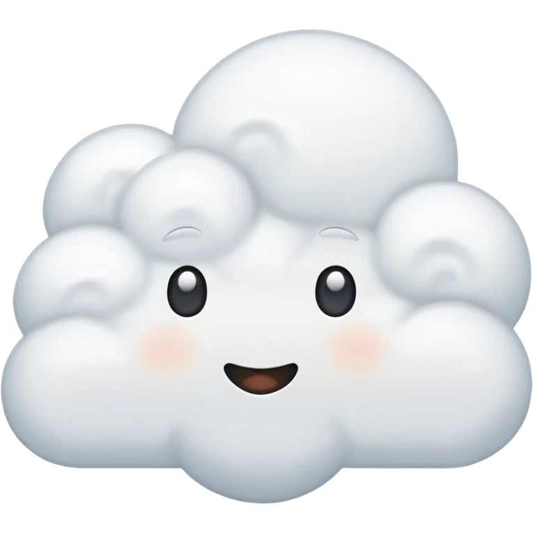thinking cloud, simple, clear, no text emoji