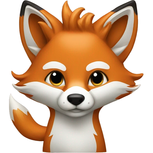 One fox with 9 big tails  emoji