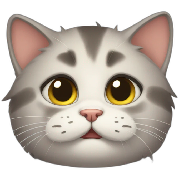 A sweaty embarrassed kitten emoji