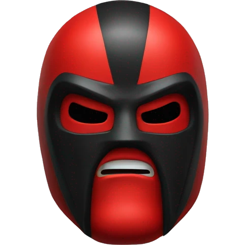 Big Van Vader Wrestler red mask emoji