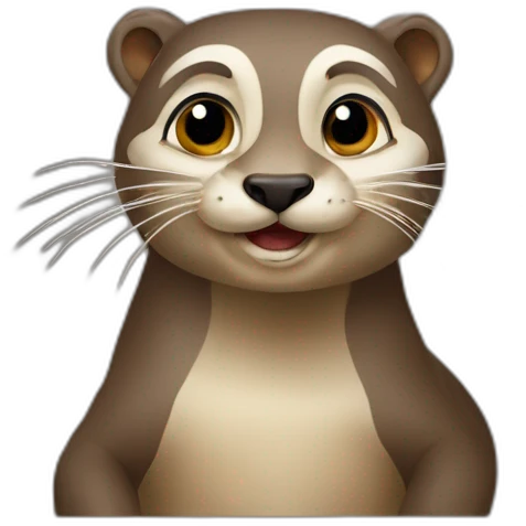 tortu sur une loutre emoji