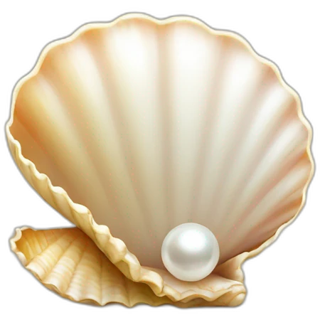 shell with pearl emoji