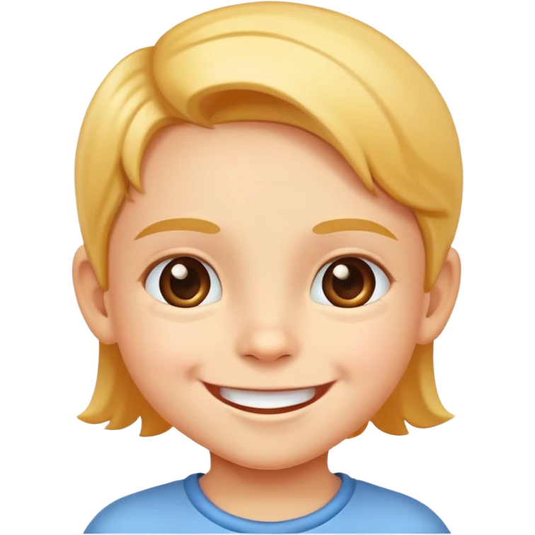child smiling brightly, cheerful and friendly emoji