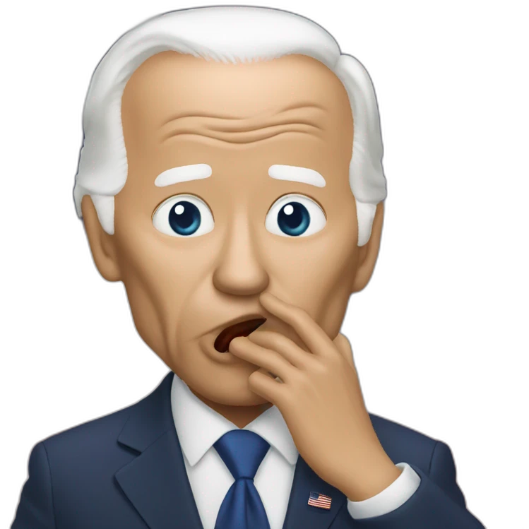 Biden sending kiss to aliens emoji