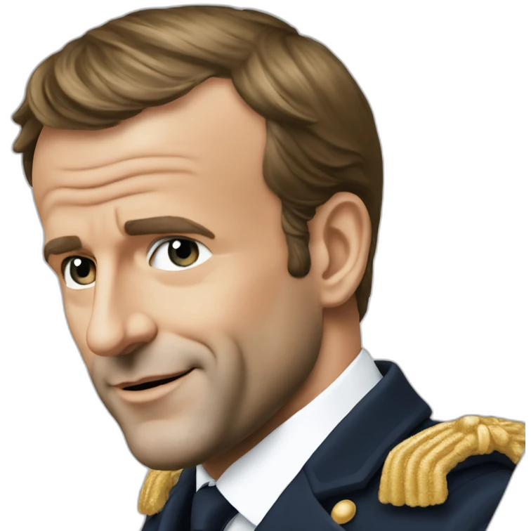 Emmanuel macron comme un roi emoji