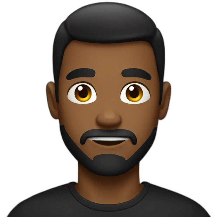 fighting man wearing black tshirt emoji