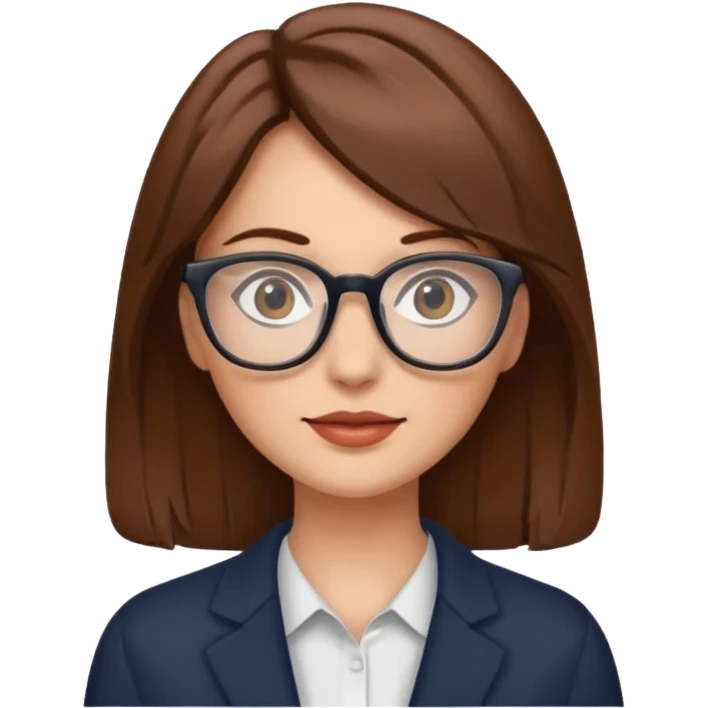 Femme brune lunette  emoji