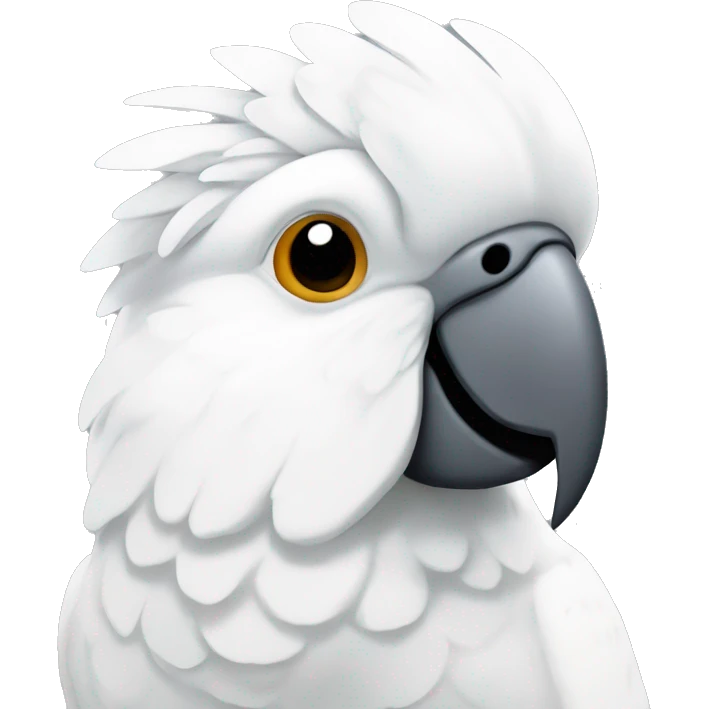 White cockatoo head front emoji