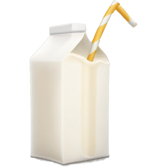 carton of milk with straw emoji