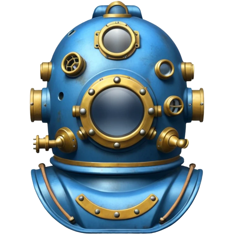 blue diving helmet emoji