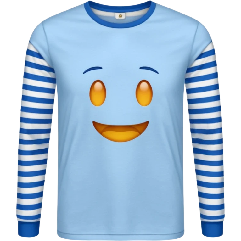 T-Shirt manches longues rayé bleu  emoji