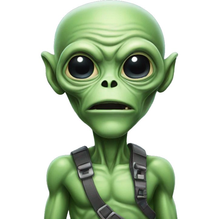 alien with bow emoji