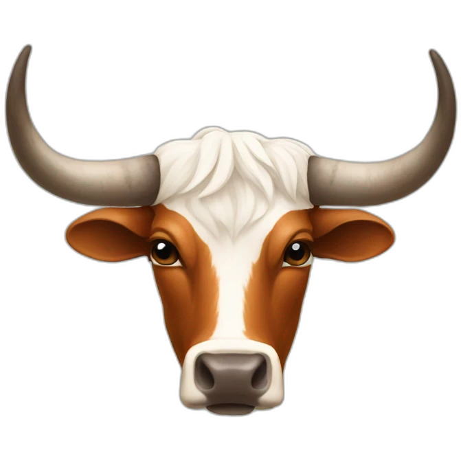 texas longhorn, really really long horns emoji