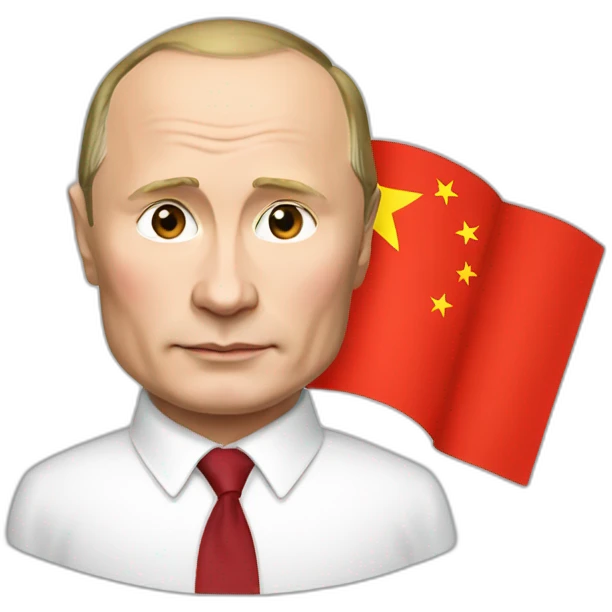vladimir putin with china flag emoji