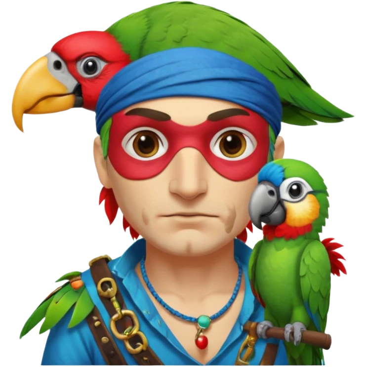pirate and parrot emoji