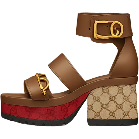Platform Gucci sandals brown  emoji