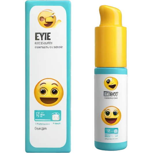 eye cream bottle with label emoji