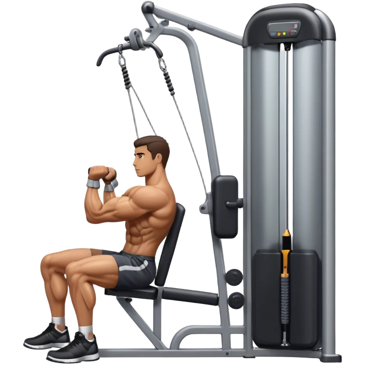 side-view man cable-machine tricep-pushdown emoji
