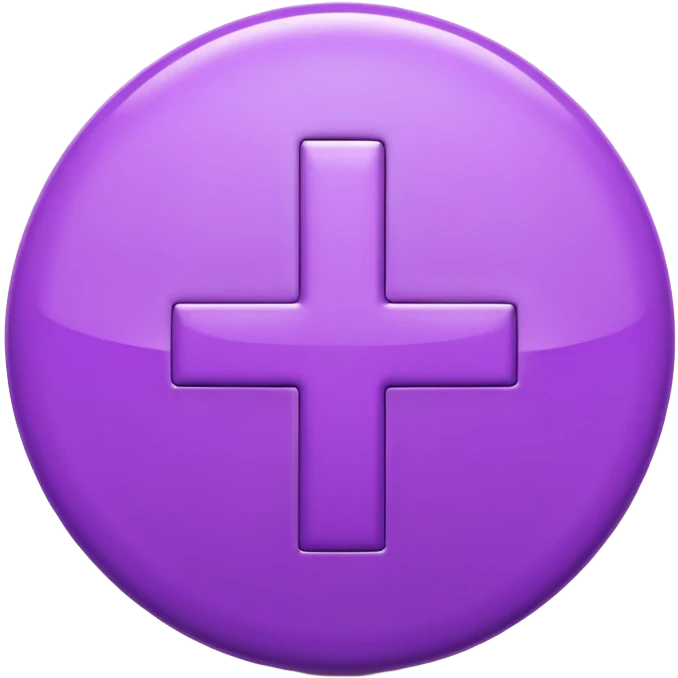 purple "plus" emoji emoji