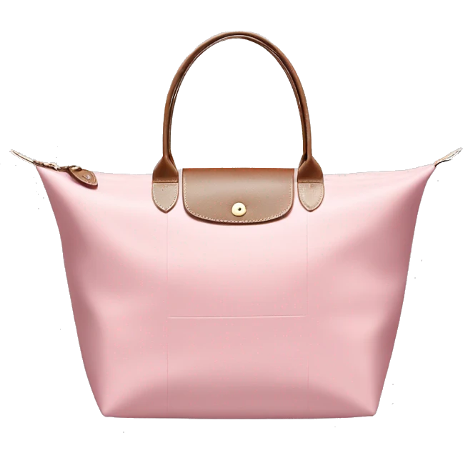 longchamp light pink bag emoji