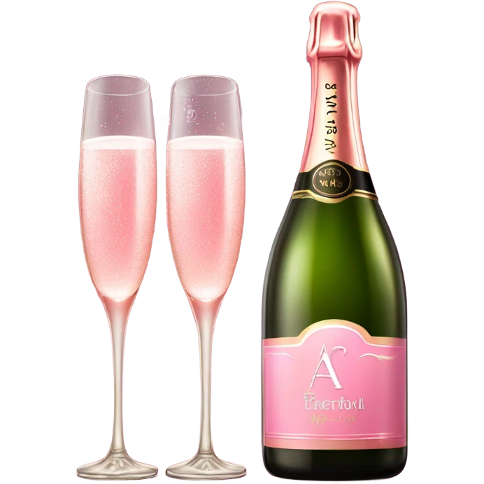 Pink champagne  emoji