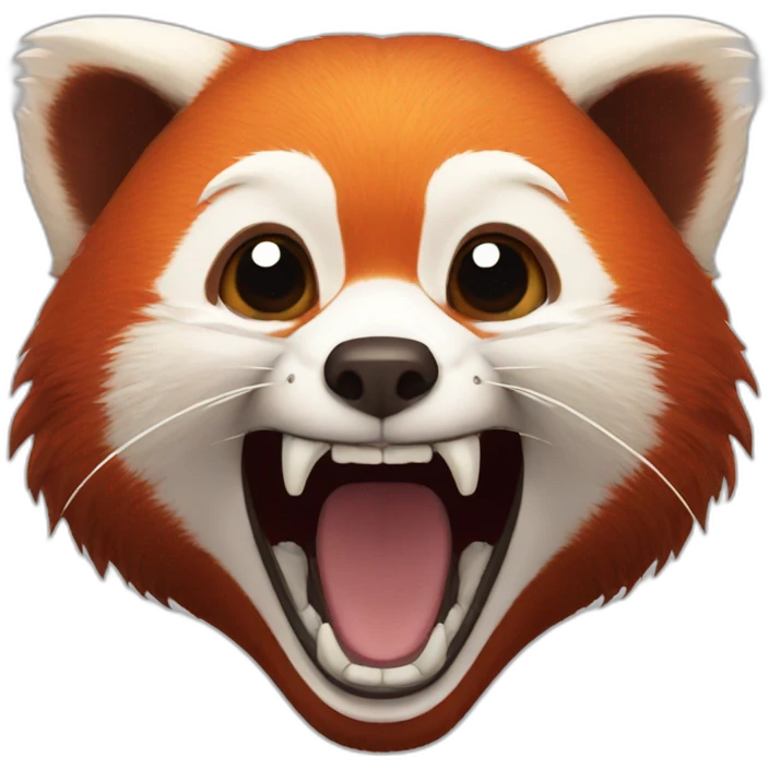 red panda scream emoji