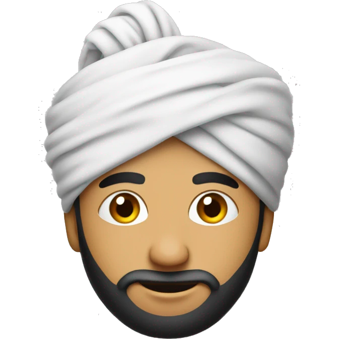 Punjabi mean wearing turban, with antenna coming out of turban emoji