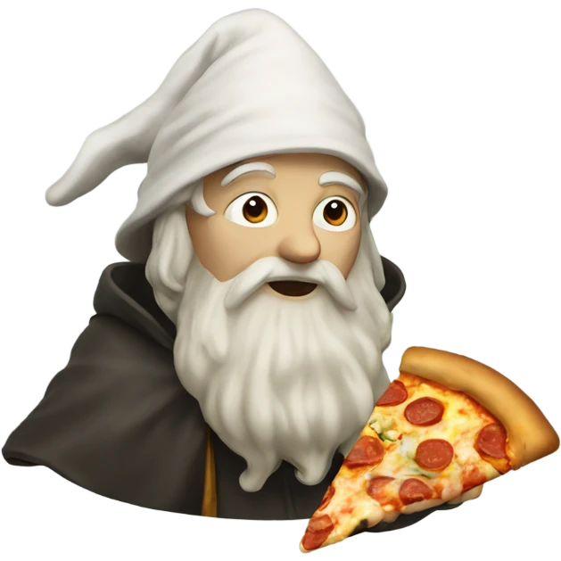 Wizard eating pizza emoji