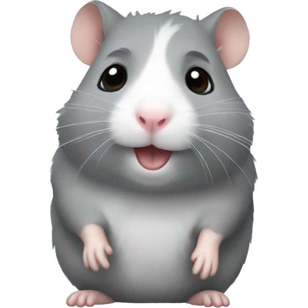Little gray hamster emoji