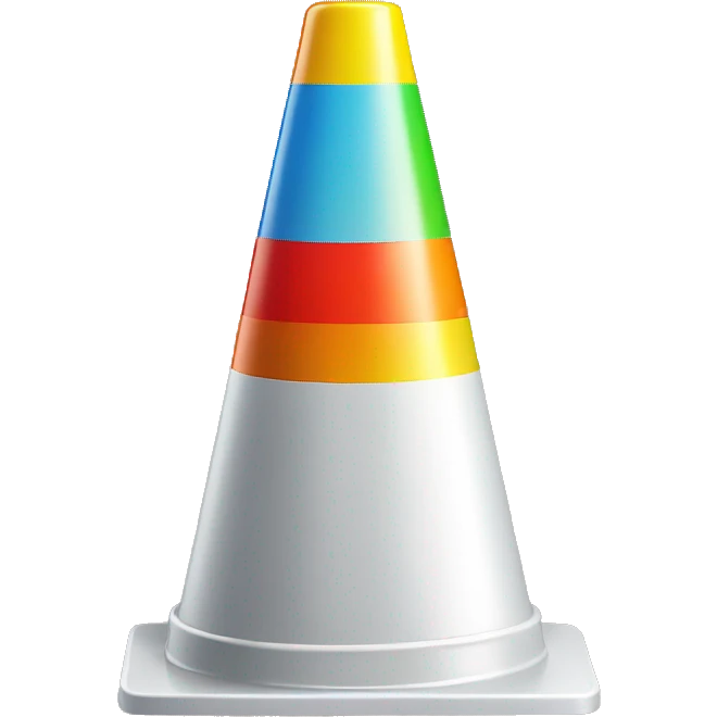 Rainbow Construction cone ￼￼￼ emoji