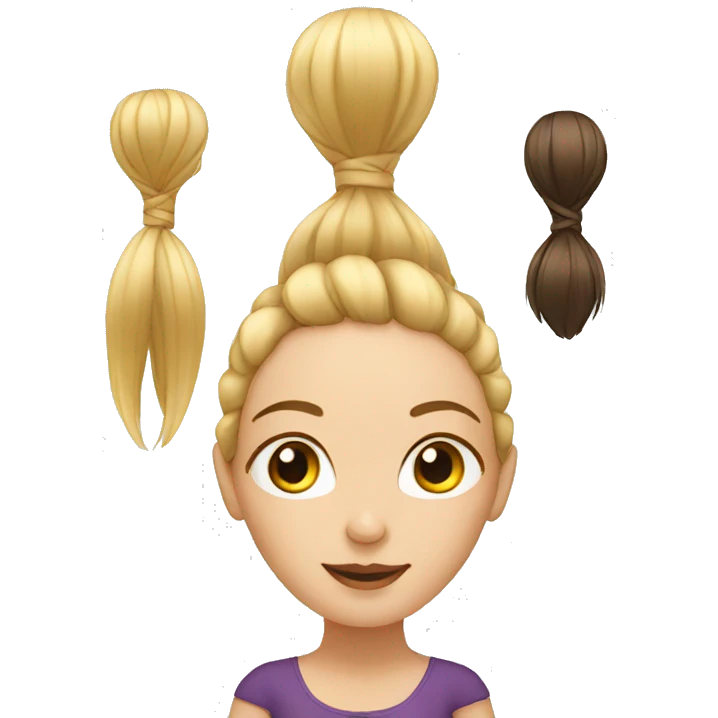 a women put extentions to another women emoji