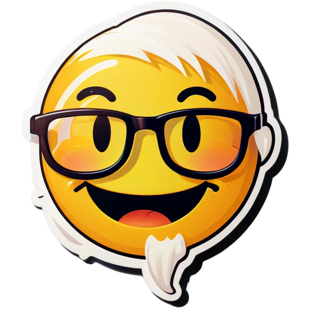 Smiley wearing big glasses emoji