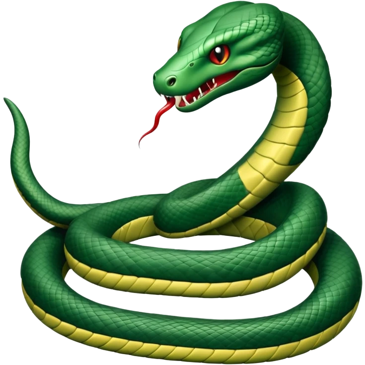 Realistic Hogwarts Slytherin snake emoji