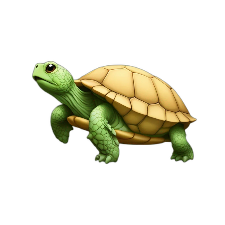 Tortue sur une tortue emoji