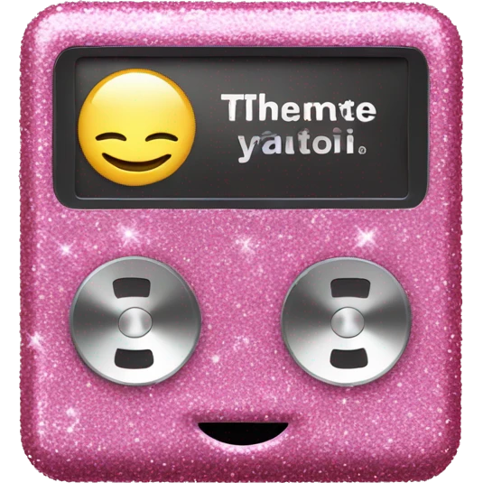 Pink MP3 player with glitter  emoji