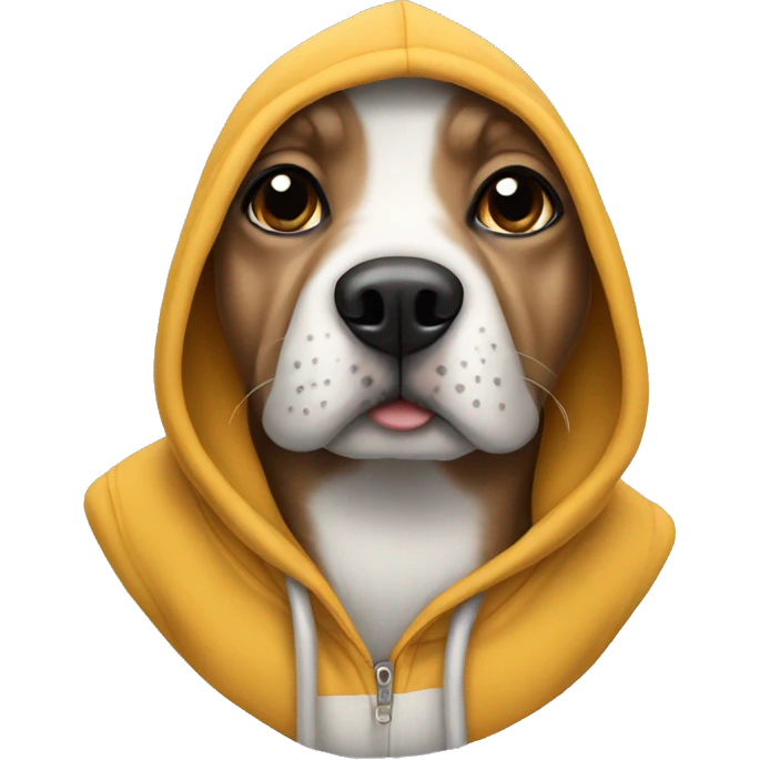 A dog with a hoodie emoji