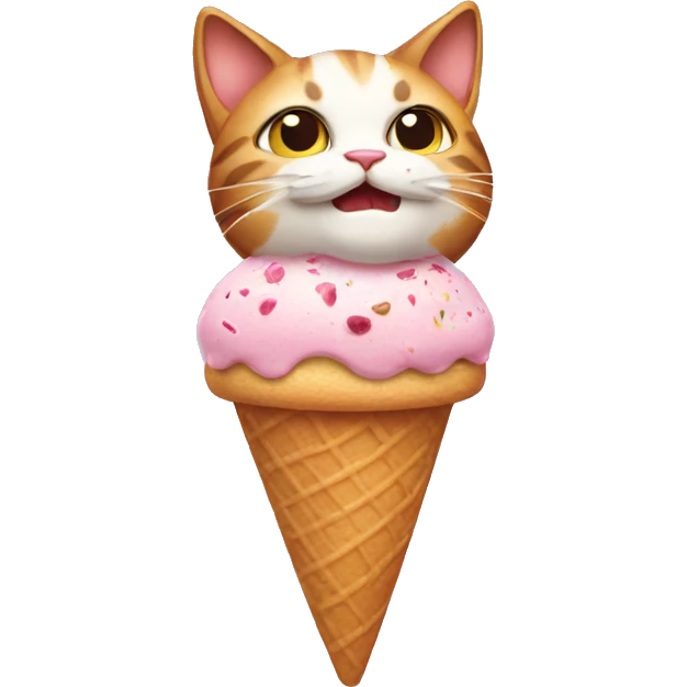 Cat with ice cream  emoji