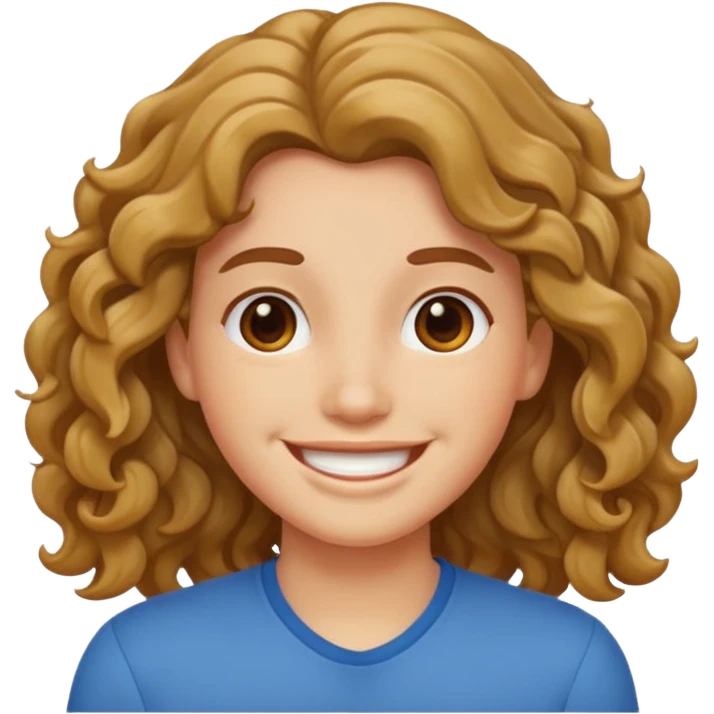 Dalgalı saç li emoji