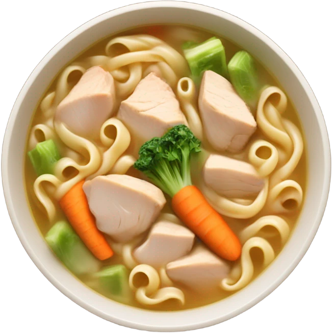 Chicken noodle soup emoji
