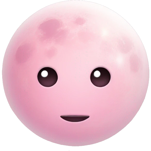 Moon light pink emoji