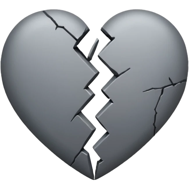 Gray broken heart  emoji