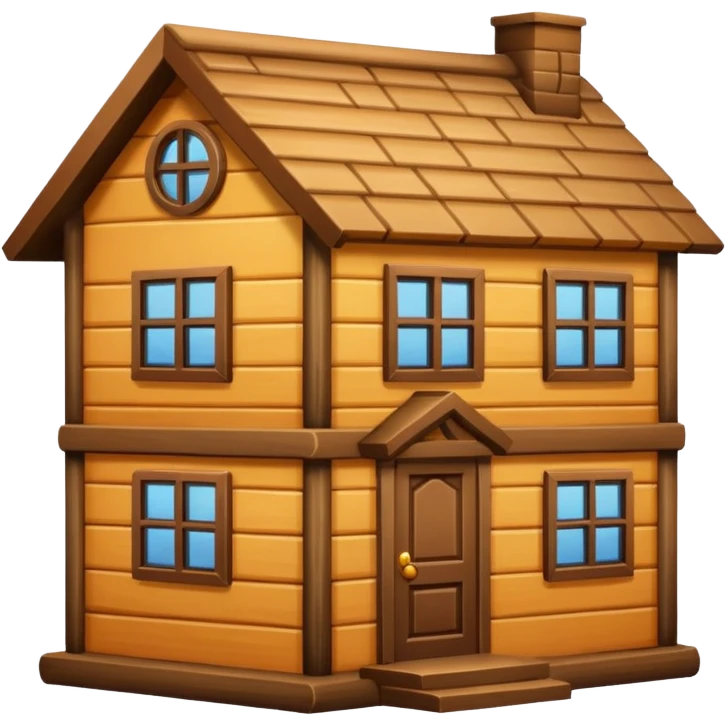 wood house emoji